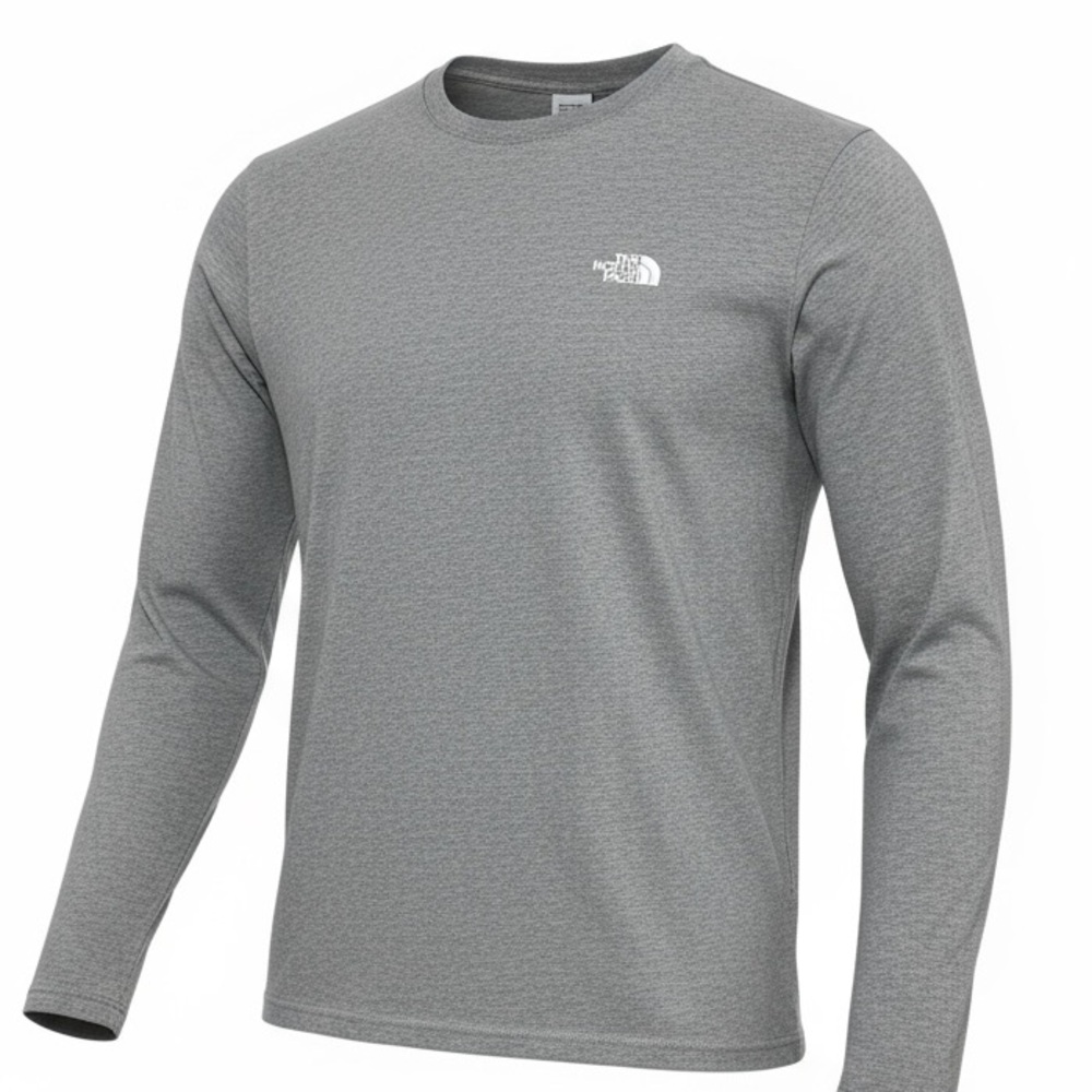 The North Face Gray Long Sleeve Men's Tee - Size Small - Slim Fit -‎ B22